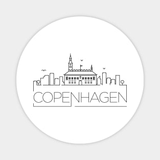 Copenhagen Minimal Skyline Magnet
